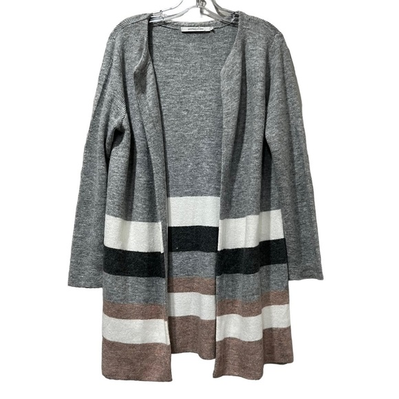 Revolve Medium Stitches & Stripes Elaine Striped Long Open Cardigan Sweater P - Picture 3 of 5